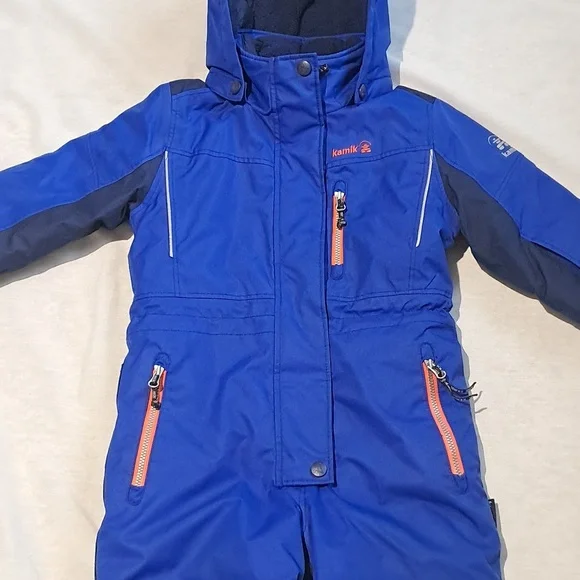 Kamik Boys/Girls Snow/Ski Suit. Size 3. Blue With Orange. - Picture 4 of 16